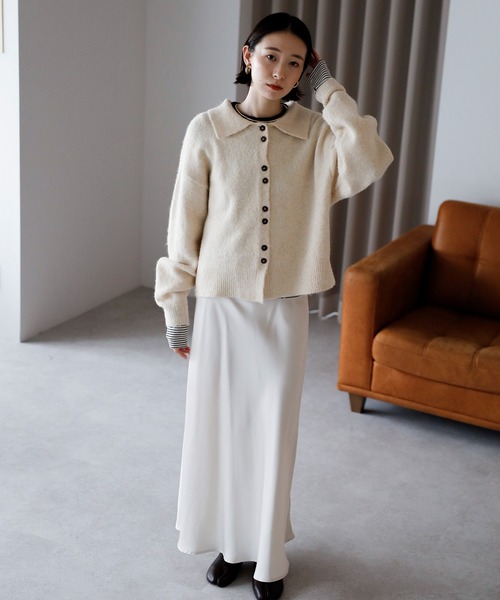 セール】【2025 AW】襟付きポロニットカーディガン（カーディガン