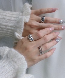 SANSeLF（サンセルフ）の「【SANSeLF】 メタルワイドヴィンテージデザインリング 3点セット saa25a143（リング）」