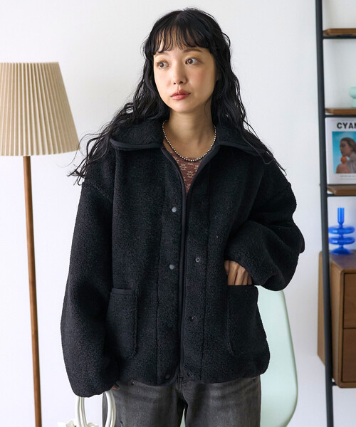 セール】丸襟 カットボアジャケット（ブルゾン）｜FREAK'S STORE