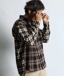 SWITCHING FLANNEL CHECK SHIRT：切替デザイン フランネル チェックシャツ