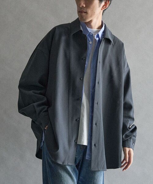 STONE  シャツブルゾン セール】ダブルジョーゼットシャツブルゾン（シャツ/ブラウス）｜CRAFT