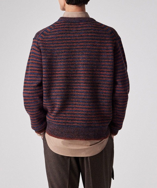 Paul Smith（ポールスミス）の「メランジボーダー クルーネックニット / 253402 558Z（ニット/セーター・メンズ・オレンジ・MEDIUM/LARGE/X-LARGE）」の4枚目の写真