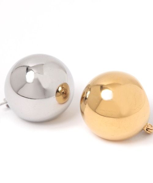 niko and...（ニコアンド）の「ステンレスボールピアス（リング・レディース・イエロー/グレー・0）」の4枚目の写真