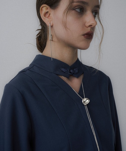 HARE（ハレ）の「2WAYチャイナブラウス(HARE)（シャツ/ブラウス・レディース・ブルー/グリーン/ブラック・FREE）」の3枚目の写真