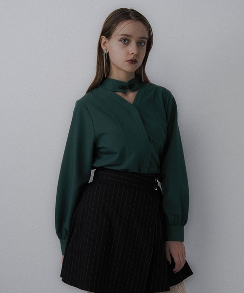 HARE（ハレ）の「2WAYチャイナブラウス(HARE)（シャツ/ブラウス・レディース・ブルー/グリーン/ブラック・FREE）」の13枚目の写真