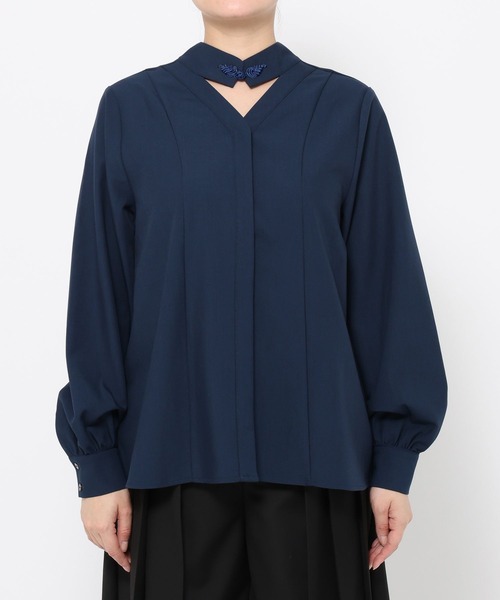 HARE（ハレ）の「2WAYチャイナブラウス(HARE)（シャツ/ブラウス・レディース・ブルー/グリーン/ブラック・FREE）」の15枚目の写真