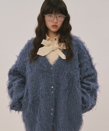 loin nuit(ロワンニュイ)のmix color shaggy cardigan / ミックスカラーシャギーカーディガン(カーディガン/ボレロ)