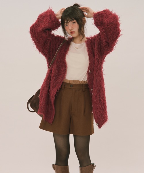mix color shaggy cardigan / ミックスカラーシャギーカーディガン