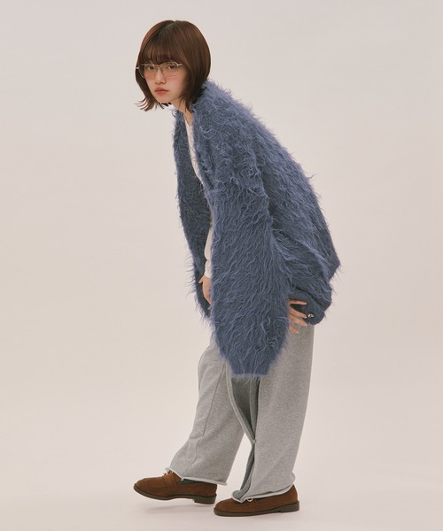 loin nuit（ロワンニュイ）の「mix color shaggy cardigan / ミックス