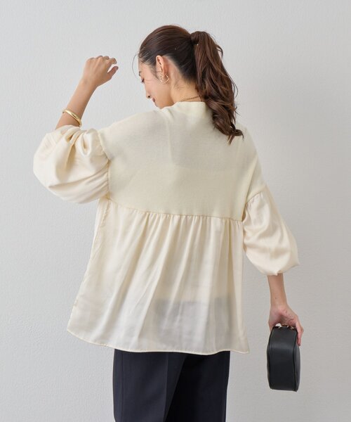 un dix cors（アンディコール）の「《デイリーに活躍》ミドルネックニットプルオーバー（ニット/セーター・レディース・アイボリー/ブラック・FREE）」の18枚目の写真