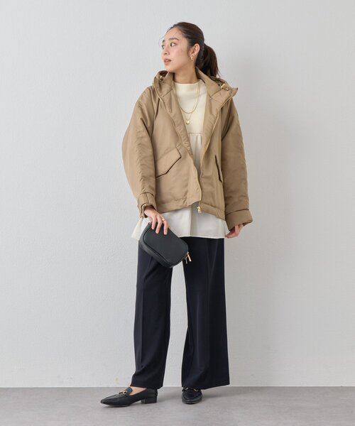 un dix cors（アンディコール）の「《デイリーに活躍》ミドルネックニットプルオーバー（ニット/セーター・レディース・アイボリー/ブラック・FREE）」の4枚目の写真