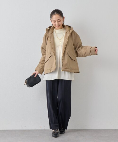 un dix cors（アンディコール）の「《デイリーに活躍》ミドルネックニットプルオーバー（ニット/セーター・レディース・アイボリー/ブラック・FREE）」の5枚目の写真