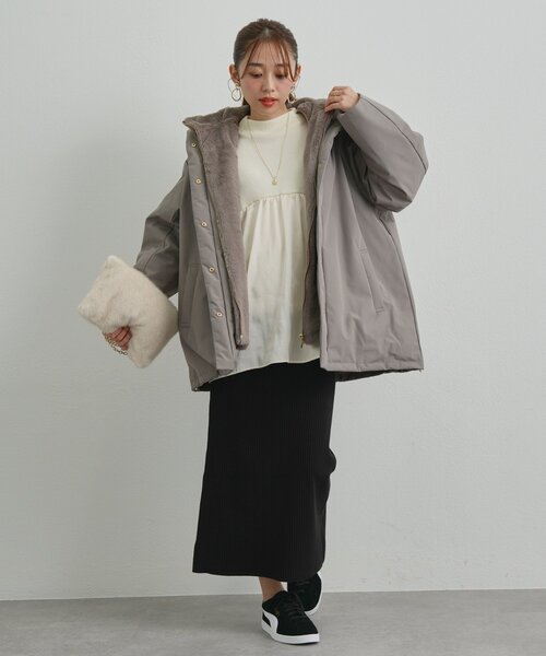 un dix cors（アンディコール）の「《デイリーに活躍》ミドルネックニットプルオーバー（ニット/セーター・レディース・アイボリー/ブラック・FREE）」の9枚目の写真