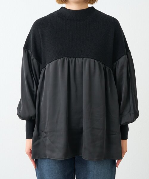 un dix cors（アンディコール）の「《デイリーに活躍》ミドルネックニットプルオーバー（ニット/セーター・レディース・アイボリー/ブラック・FREE）」の11枚目の写真