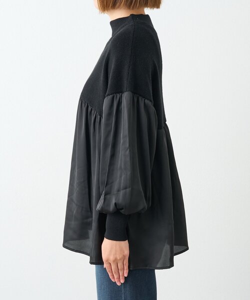 un dix cors（アンディコール）の「《デイリーに活躍》ミドルネックニットプルオーバー（ニット/セーター・レディース・アイボリー/ブラック・FREE）」の12枚目の写真