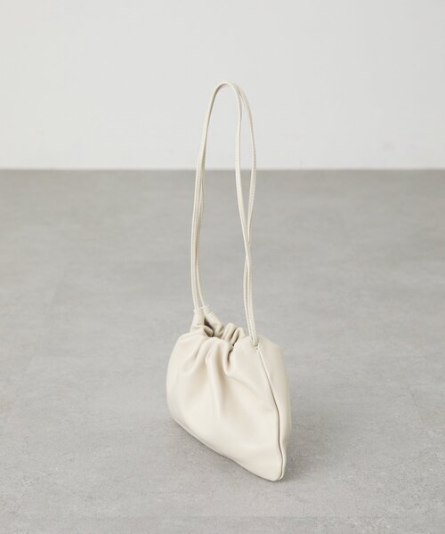 BEARDSLEY（ビアズリー）の「《NOTHING WRITTEN》レザー巾着バッグ（ハンドバッグ・レディース・ベージュ・FREE）」の6枚目の写真