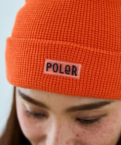 POLeR（ポーラー）の「POLeR × FREAK'S STORE/ポーラー × フリークスストア 別注 BEANIE ワンポイントロゴ ビーニー（ニットキャップ/ビーニー・メンズ・ブラック/ネイビー/オレンジ・ONE SIZE）」の12枚目の写真
