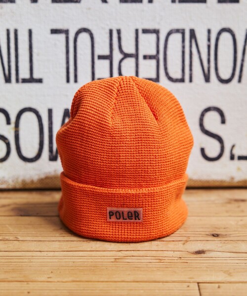 POLeR（ポーラー）の「POLeR × FREAK'S STORE/ポーラー × フリークスストア 別注 BEANIE ワンポイントロゴ ビーニー（ニットキャップ/ビーニー・メンズ・ブラック/ネイビー/オレンジ・ONE SIZE）」の16枚目の写真