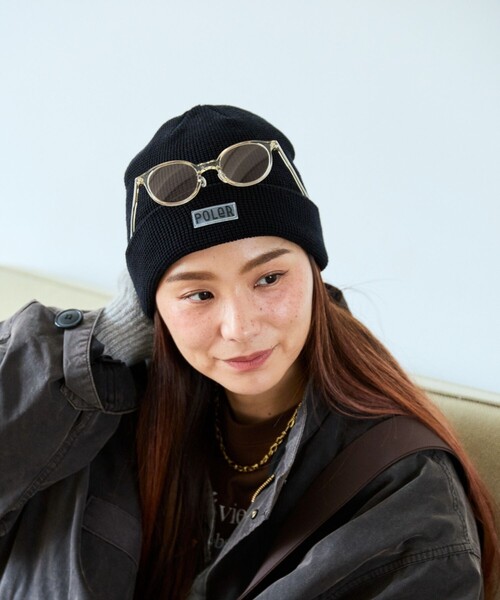POLeR（ポーラー）の「POLeR × FREAK'S STORE/ポーラー × フリークスストア 別注 BEANIE ワンポイントロゴ ビーニー（ニットキャップ/ビーニー・メンズ・ブラック/ネイビー/オレンジ・ONE SIZE）」の18枚目の写真