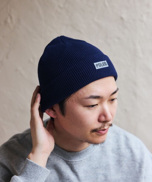 POLeR（ポーラー）の「POLeR × FREAK'S STORE/ポーラー × フリークスストア 別注 BEANIE ワンポイントロゴ ビーニー（ニットキャップ/ビーニー・メンズ・ブラック/ネイビー/オレンジ・ONE SIZE）」の21枚目の写真