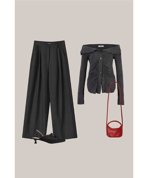 AVANDRESS(アバンドレス )の「Two-Tuck Slacks 101 BLACK(スラックス・レディース・ブラック・LARGE/SMALL/MEDIUM)」の12枚目の写真