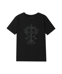 AAKAM | AKM CROS2 ハーフトップ（ブラック）(Tシャツ/カットソー)