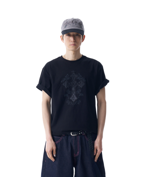 AAKAM(アーカム)の「AKM CROS2 ハーフトップ(ブラック)(Tシャツ/カットソー・レディース・その他・1/2)」の8枚目の写真