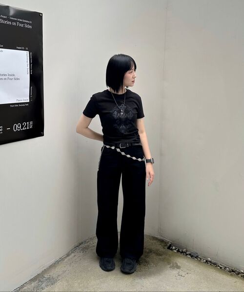 AAKAM(アーカム)の「AKM CROS2 ハーフトップ(ブラック)(Tシャツ/カットソー・レディース・その他・1/2)」の11枚目の写真