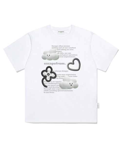 ESCAPEFROM(エスケープフロム)の「モノ3Dクラウドプリントオーバーサイズ半袖Tシャツホワイト(Tシャツ/カットソー・レディース・その他・LARGE/SMALL/MEDIUM)」の3枚目の写真