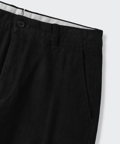 MUSINSA STANDARD（ムシンサスタンダード）の「[シティワーカーズ] モールスキンテーパードパンツ [ブラック]（その他パンツ・メンズ・その他・40/38/42/36/34/32/30/31/33/26/27/28/29）」の4枚目の写真