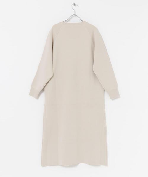 URBAN RESEARCH DOORS（アーバンリサーチドアーズ）の「スウェットライクニットワンピース（ワンピース・レディース・チャコールグレー/ボルドー/ベージュ・FREE）」の13枚目の写真