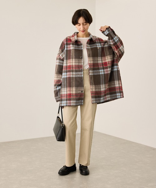 BEVERLY HILLS POLO CLUB（ビバリーヒルズポロクラブ）の「【BEVERLY HILLS POLO CLUB・WEB限定】シャギーチェックシャツ（シャツ/ブラウス・レディース・グリーン系その他/オレンジ系その他/ブラウン系その他2・FREE）」の11枚目の写真