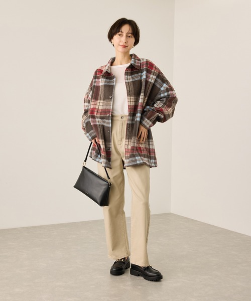 BEVERLY HILLS POLO CLUB（ビバリーヒルズポロクラブ）の「【BEVERLY HILLS POLO CLUB・WEB限定】シャギーチェックシャツ（シャツ/ブラウス・レディース・グリーン系その他/オレンジ系その他/ブラウン系その他2・FREE）」の10枚目の写真