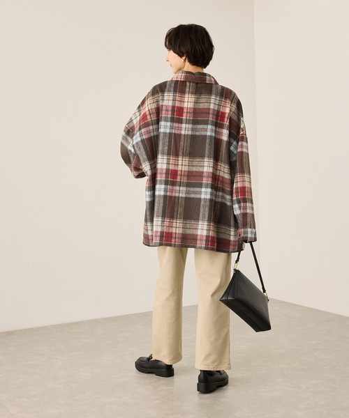 BEVERLY HILLS POLO CLUB（ビバリーヒルズポロクラブ）の「【BEVERLY HILLS POLO CLUB・WEB限定】シャギーチェックシャツ（シャツ/ブラウス・レディース・グリーン系その他/オレンジ系その他/ブラウン系その他2・FREE）」の8枚目の写真