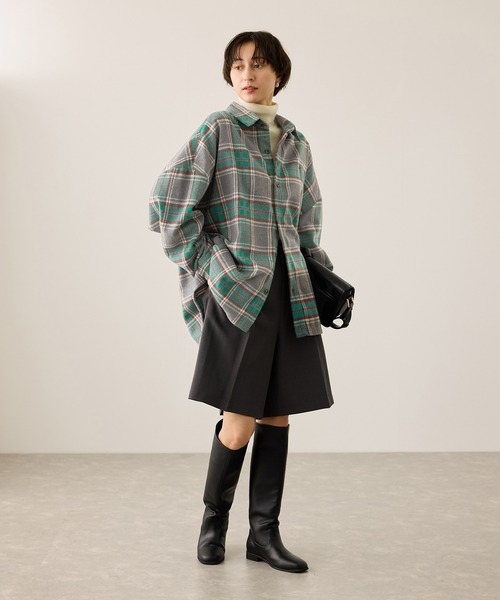 BEVERLY HILLS POLO CLUB（ビバリーヒルズポロクラブ）の「【BEVERLY HILLS POLO CLUB・WEB限定】シャギーチェックシャツ（シャツ/ブラウス・レディース・グリーン系その他/オレンジ系その他/ブラウン系その他2・FREE）」の5枚目の写真