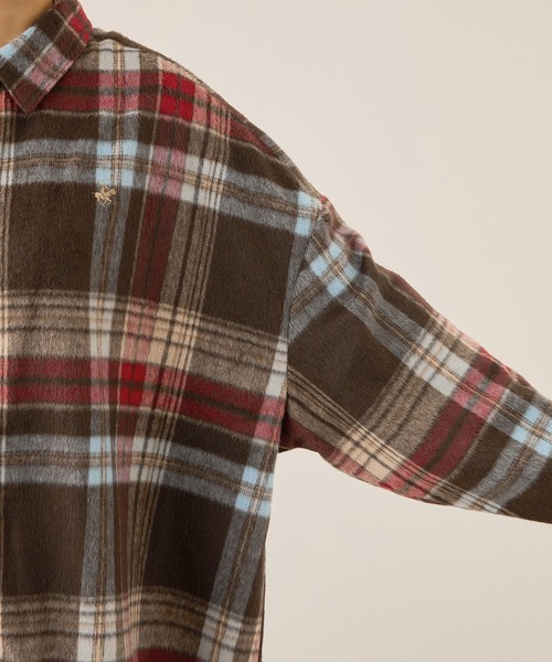 BEVERLY HILLS POLO CLUB（ビバリーヒルズポロクラブ）の「【BEVERLY HILLS POLO CLUB・WEB限定】シャギーチェックシャツ（シャツ/ブラウス・レディース・グリーン系その他/オレンジ系その他/ブラウン系その他2・FREE）」の22枚目の写真