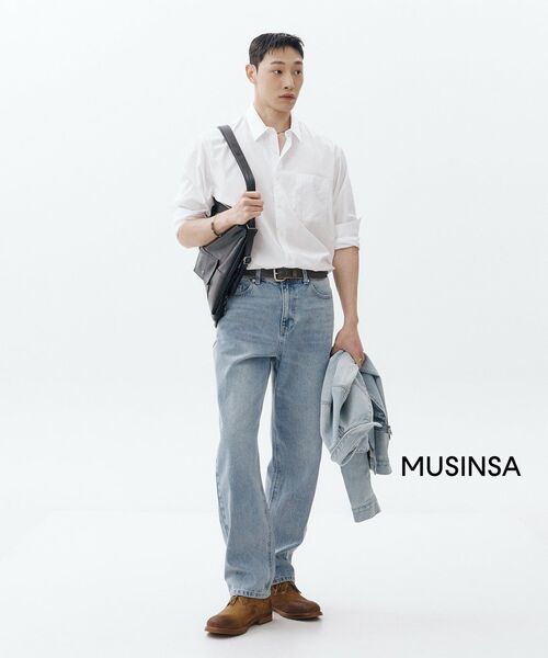 MUSINSA STANDARD（ムシンサスタンダード）の「デニムジップアップウェスタンジャケット[スカイブルー]（デニムジャケット・メンズ・その他・MEDIUM/LARGE/X-LARGE/XX-LARGE）」の2枚目の写真