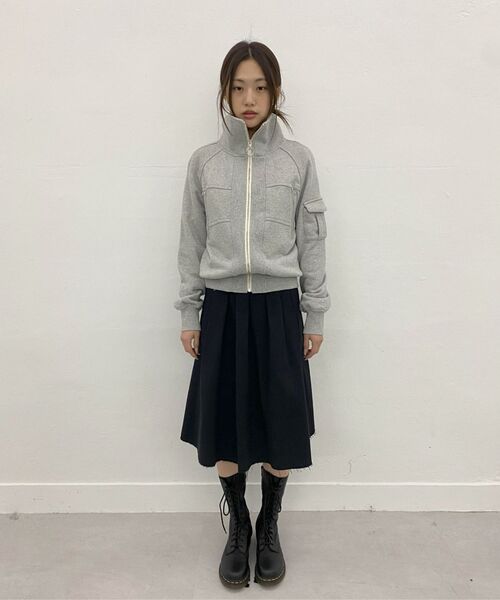 MILLO WOMEN（ミロウーマン）の「ジャージーショットボンバージャケット[エクルー]（ブルゾン・レディース・その他・FREE）」の8枚目の写真