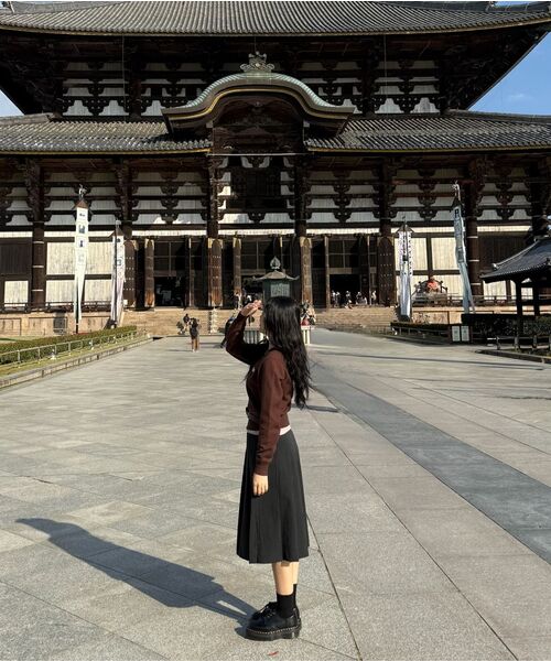 MUSINSA STANDARD WOMAN（ムシンサスタンダードウーマン）の「レディースプリーツミドル丈[ミディアムグレー]（スカート・レディース・グレー・X-SMALL/SMALL/MEDIUM/LARGE）」の8枚目の写真