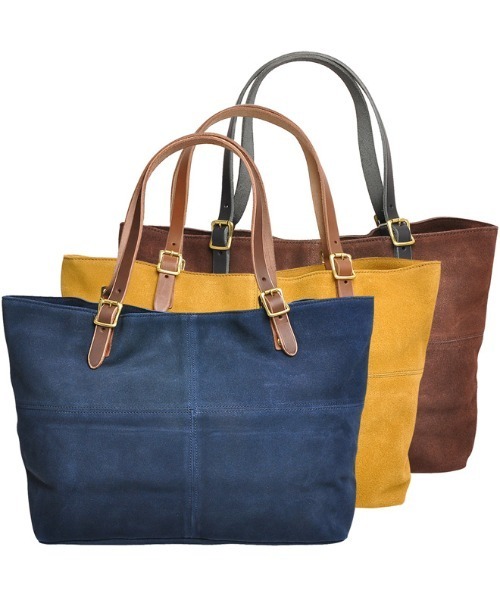 TONE SELECT GOODS(トーンセレクトグッズ)の「Butler Verner Sails(バトラーバーナーセイルズ) スエードビッグトート 牛革 日本製 (JA-1157-3)【スエードビッグトート 】(ショルダーバッグ・メンズ・ネイビー/キャメル・FREE)」の8枚目の写真