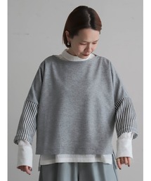 FIL DE FER（フィルデフェール）の「ラッセルニットコンビ　ドルマンP/O（Tシャツ/カットソー）」