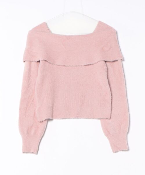 GORGE(ゴージ)の「《パール×リボンデザイン》レディース フェザーニット プルオーバー フェミニン 秋冬(ニット/セーター・レディース・アイボリー/ピンク/チャコール/サックスブルー・F)」の17枚目の写真