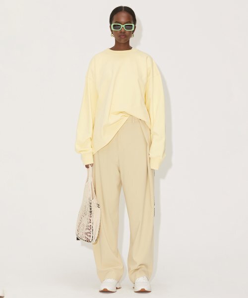 NOHANT(ノアン)の「OVERSIZED BACK SLIT SWEATSHIRT YELLOW(スウェット・レディース・イエロー・LARGE/MEDIUM)」の1枚目の写真