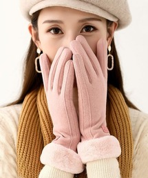 SEU（エスイーユー）の「裏フリース起毛 裏起毛手袋 レディース 防風手袋 オフィスカジュアル きれいめカジュアル レディース韓国（手袋・レディース）」