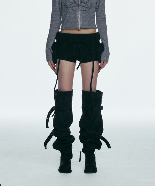 GILAARCHIVE(ギラアーカイブ)の「BOLD LOGO POCKET KNIT SHORTS_BLACK(その他パンツ・レディース・ブラック・FREE)」の2枚目の写真