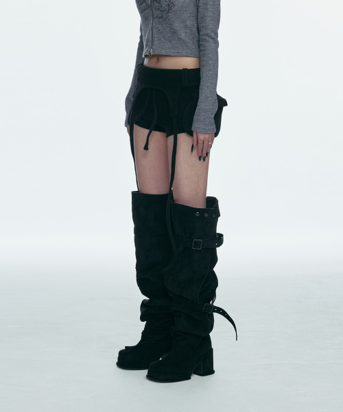 GILAARCHIVE(ギラアーカイブ)の「BOLD LOGO POCKET KNIT SHORTS_BLACK(その他パンツ・レディース・ブラック・FREE)」の3枚目の写真