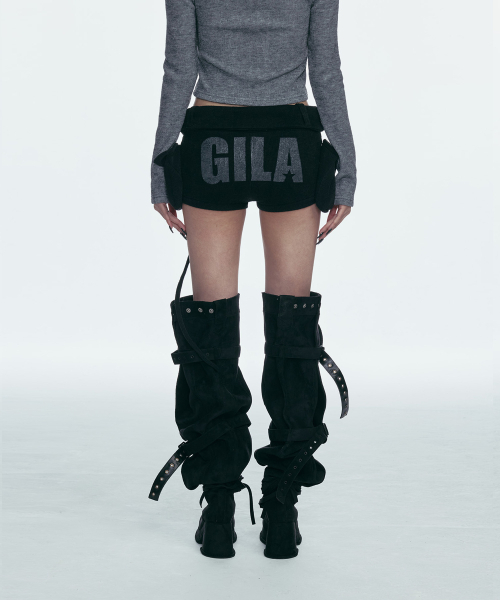 GILAARCHIVE(ギラアーカイブ)の「BOLD LOGO POCKET KNIT SHORTS_BLACK(その他パンツ・レディース・ブラック・FREE)」の4枚目の写真