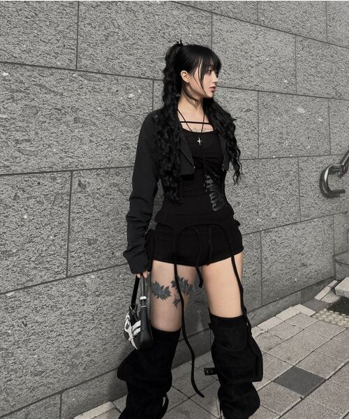 GILAARCHIVE(ギラアーカイブ)の「BOLD LOGO POCKET KNIT SHORTS_BLACK(その他パンツ・レディース・ブラック・FREE)」の9枚目の写真