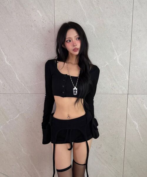 GILAARCHIVE(ギラアーカイブ)の「BOLD LOGO POCKET KNIT SHORTS_BLACK(その他パンツ・レディース・ブラック・FREE)」の20枚目の写真