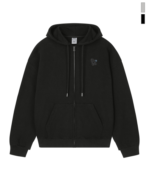 GRAVER（グレーバー）の「[ユニセックス]GRAE-S刺繍フードジップアップ_2カラー（パーカー・レディース・ブラック/杢グレー・MEDIUM/LARGE）」の3枚目の写真